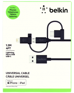 Belkin Cable 3 In 1 Universal 1.2M